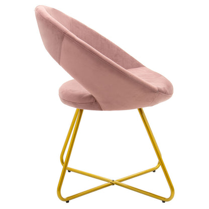 Καρέκλα Valentina Βελούδο Σάπιο Μήλο-Χρυσό Πόδι