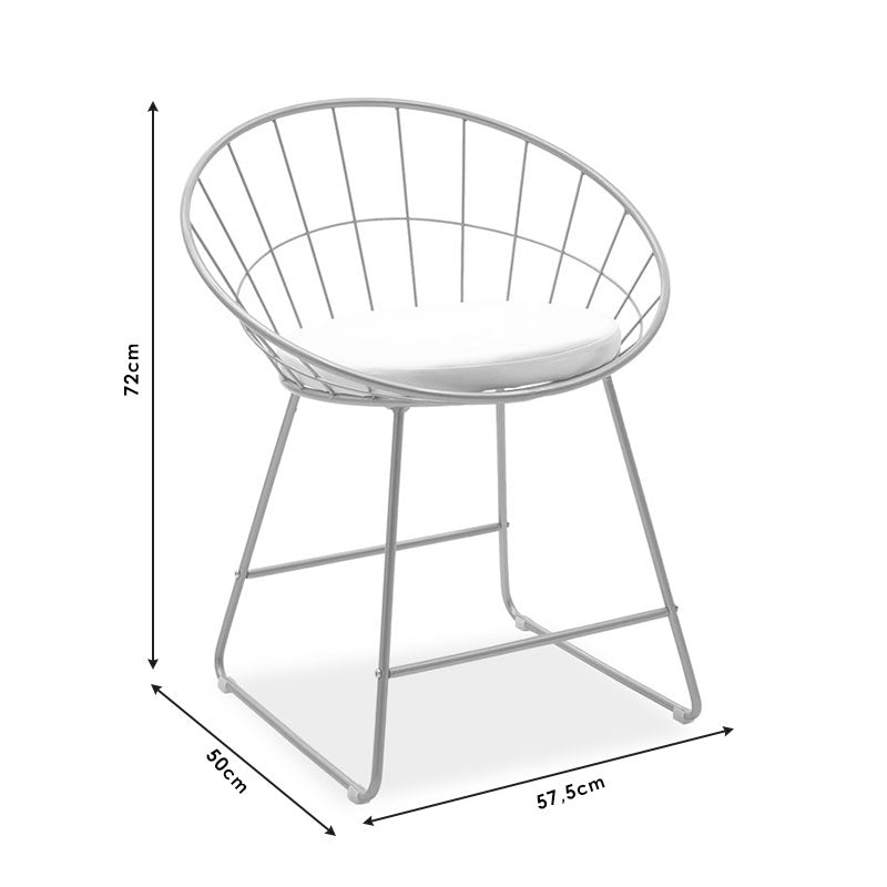 Καρέκλα Μεταλλική/Δερματίνης Μαύρη 58x50x72