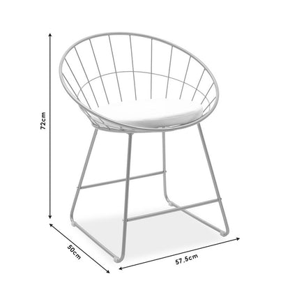 Καρέκλα Μεταλλική/Δερματίνης Μαύρη 58x50x72