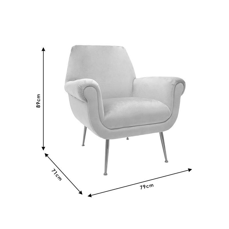Πολυθρόνα-Μπερζέρα Macel Βελούδο Σάπιο Μήλο-Χρυσό 79X71X89