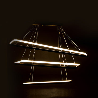 pakoworld Φωτιστικό Οροφής LED 3φωτο Μεταλλικό Ασημί 099-000152