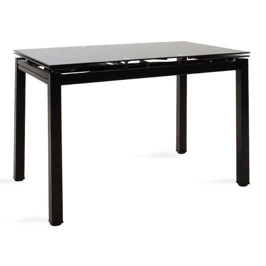 Τραπέζι Επεκτεινόμενο Finn Γυάλινο 8Χιλ Μαύρο 110-170X70X75