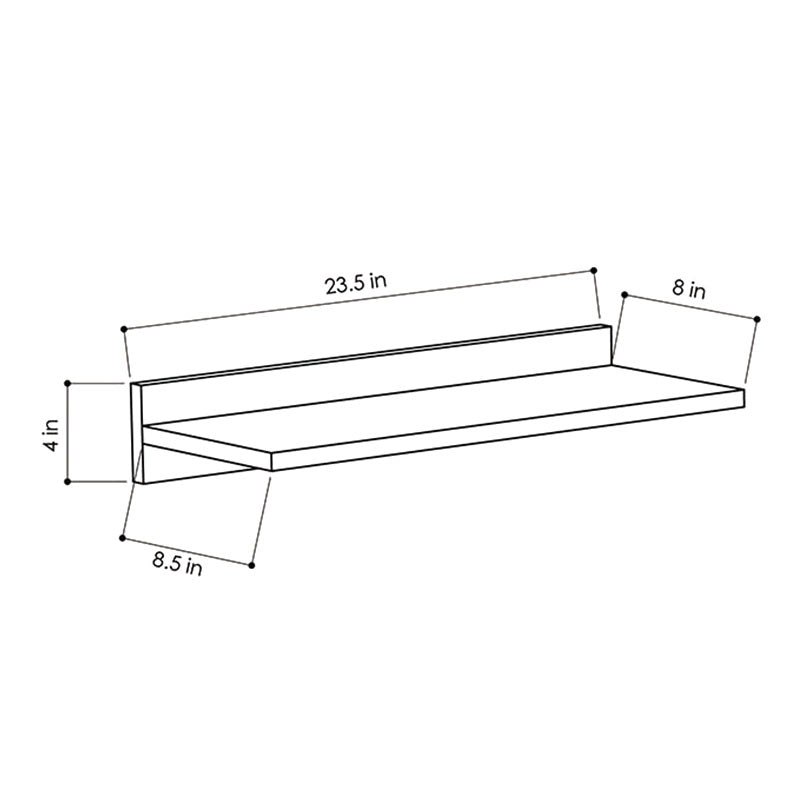 Ραφιέρα Τοίχου Duz Χρώμα Φυσικό 60x22x10