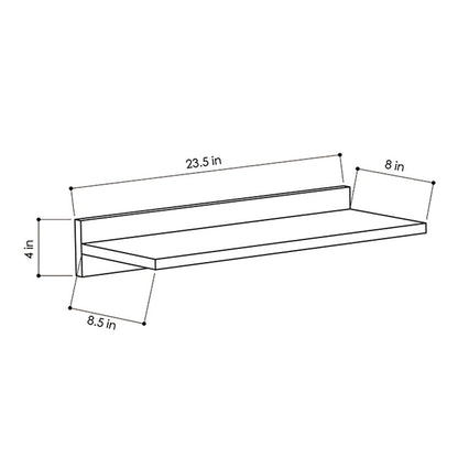 Ραφιέρα Τοίχου Duz Χρώμα Φυσικό 60x22x10