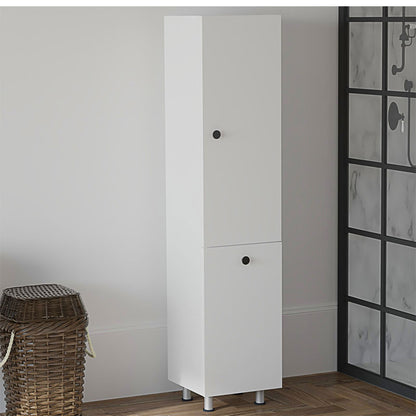 Ντουλάπα με Καλάθι Ξύλινη Λευκή/Μαύρη 33x35x159