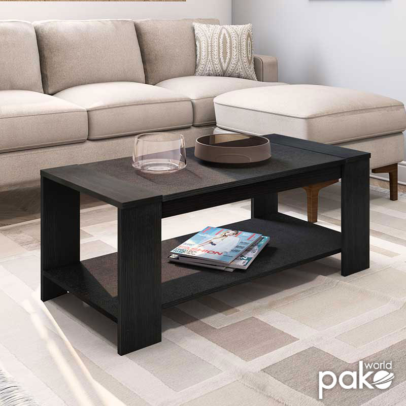 Τραπέζι Σαλονιού με Ράφι Ξύλινο Wenge 110x51x43