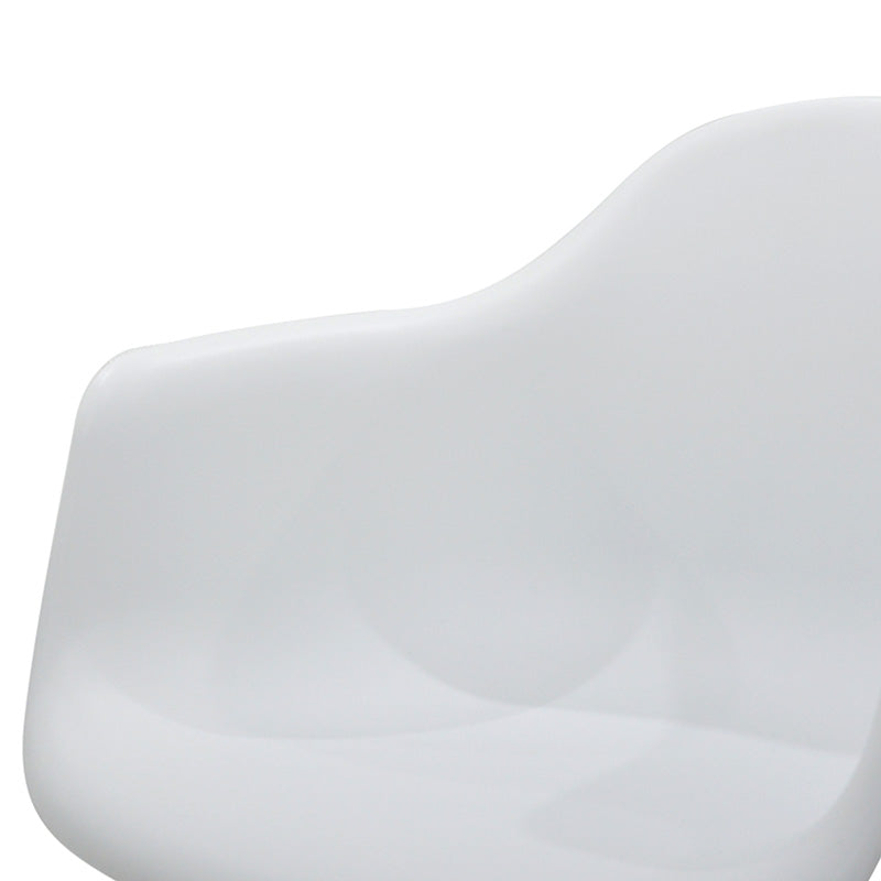 pakoworld Πολυθρόνα Πλαστική/Ξύλινη Λευκή/Φυσική 127-000125