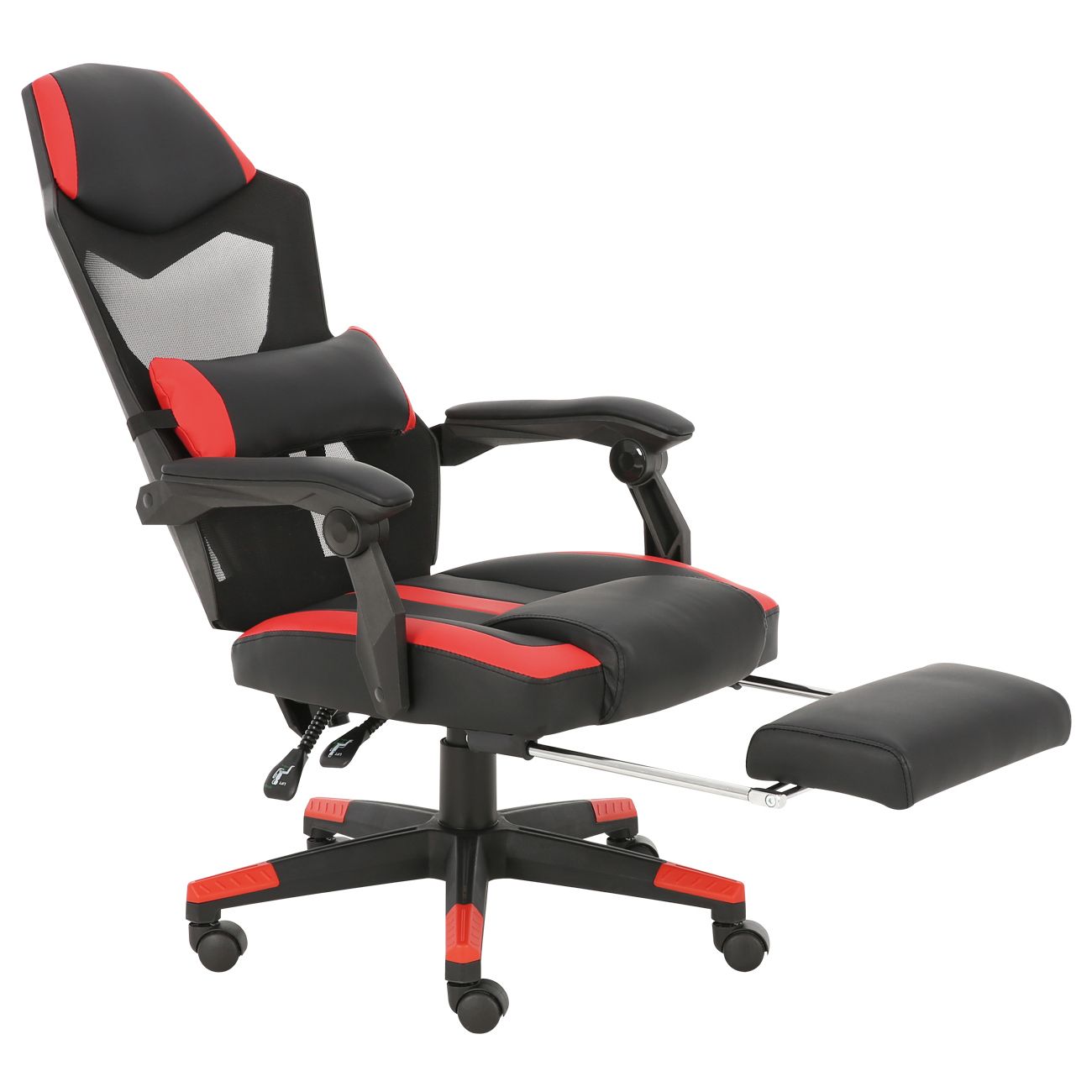 ArteLibre Καρέκλα Γραφείου Gaming Δερματίνης Μαύρη/Κόκκινη 14240030