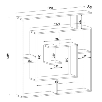 Ραφιέρα Ξύλινη Καφέ 125x22x129