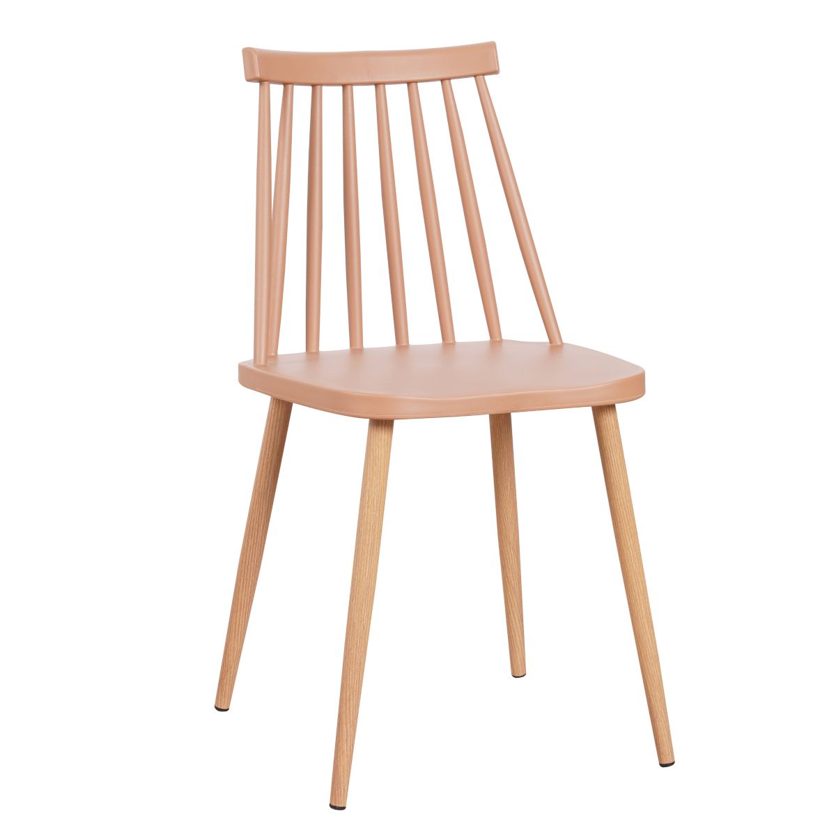 ArteLibre Καρέκλα Πλαστική/Μεταλλική Μόκα/Φυσική 14600003