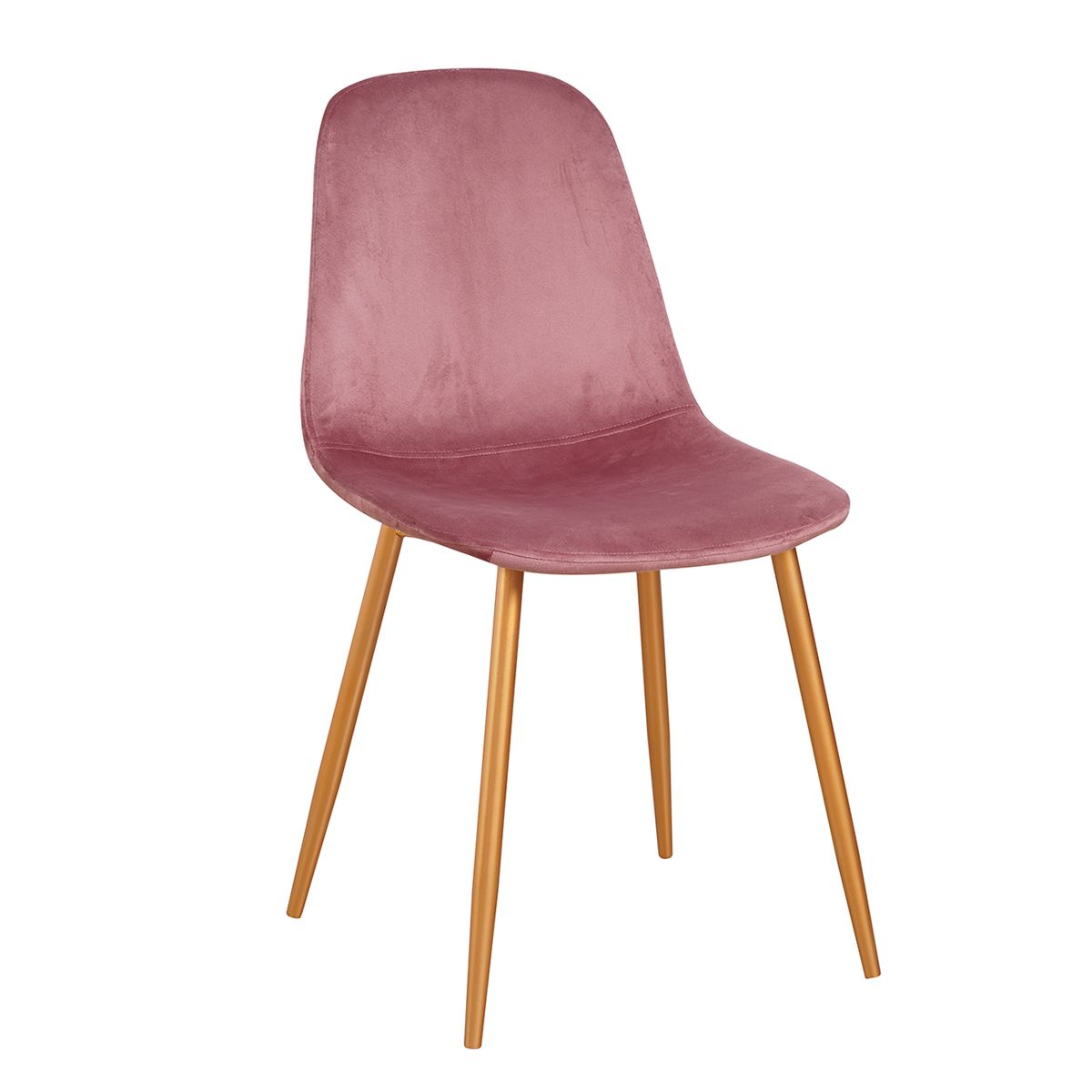 ArteLibre Καρέκλα Βελούδινη/Μεταλλική Ροζ/Χρυσή 14600025