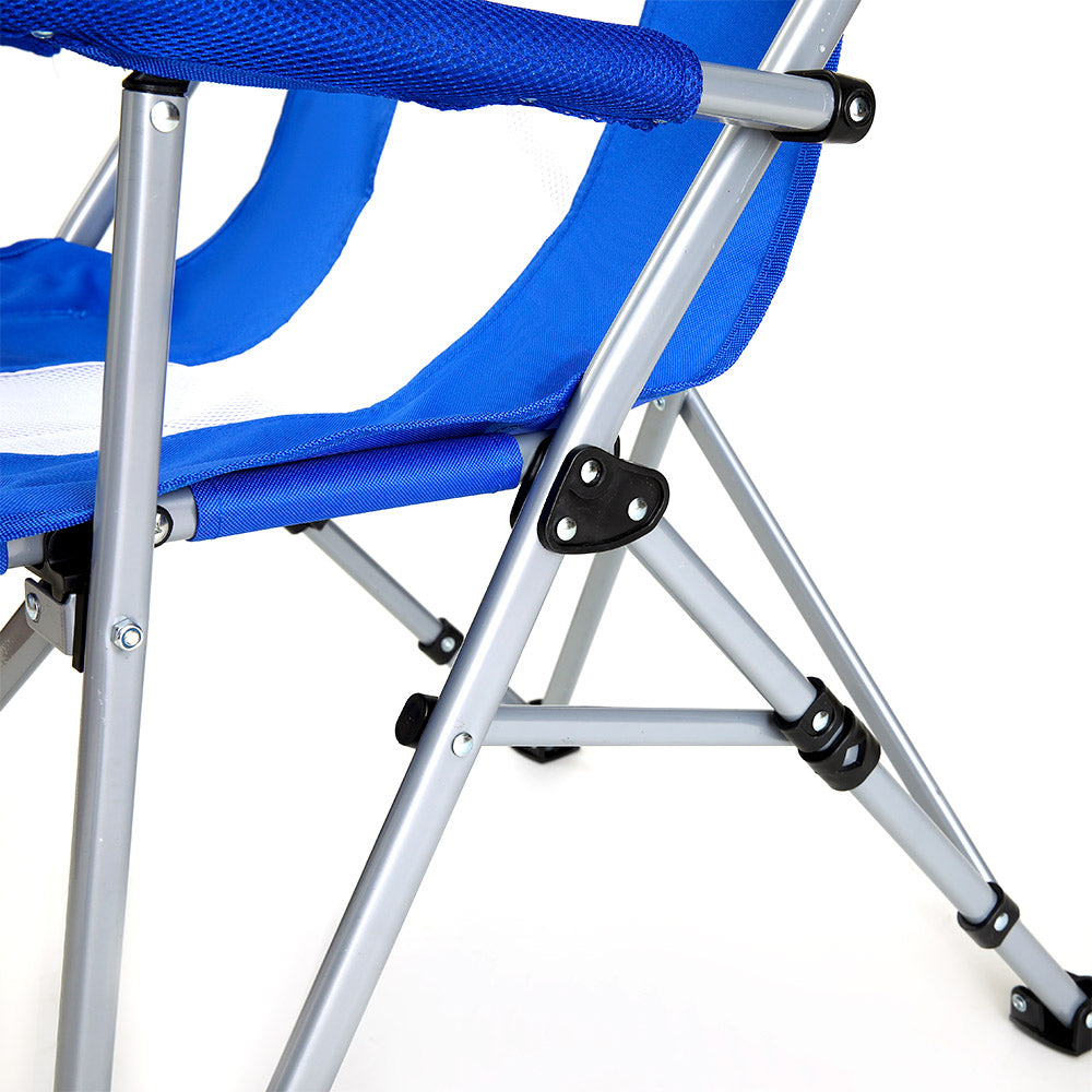 ArteLibre Καρέκλα Παραλίας Υφασμάτινη/Μεταλλική Μπλε/Ασημί 14660025
