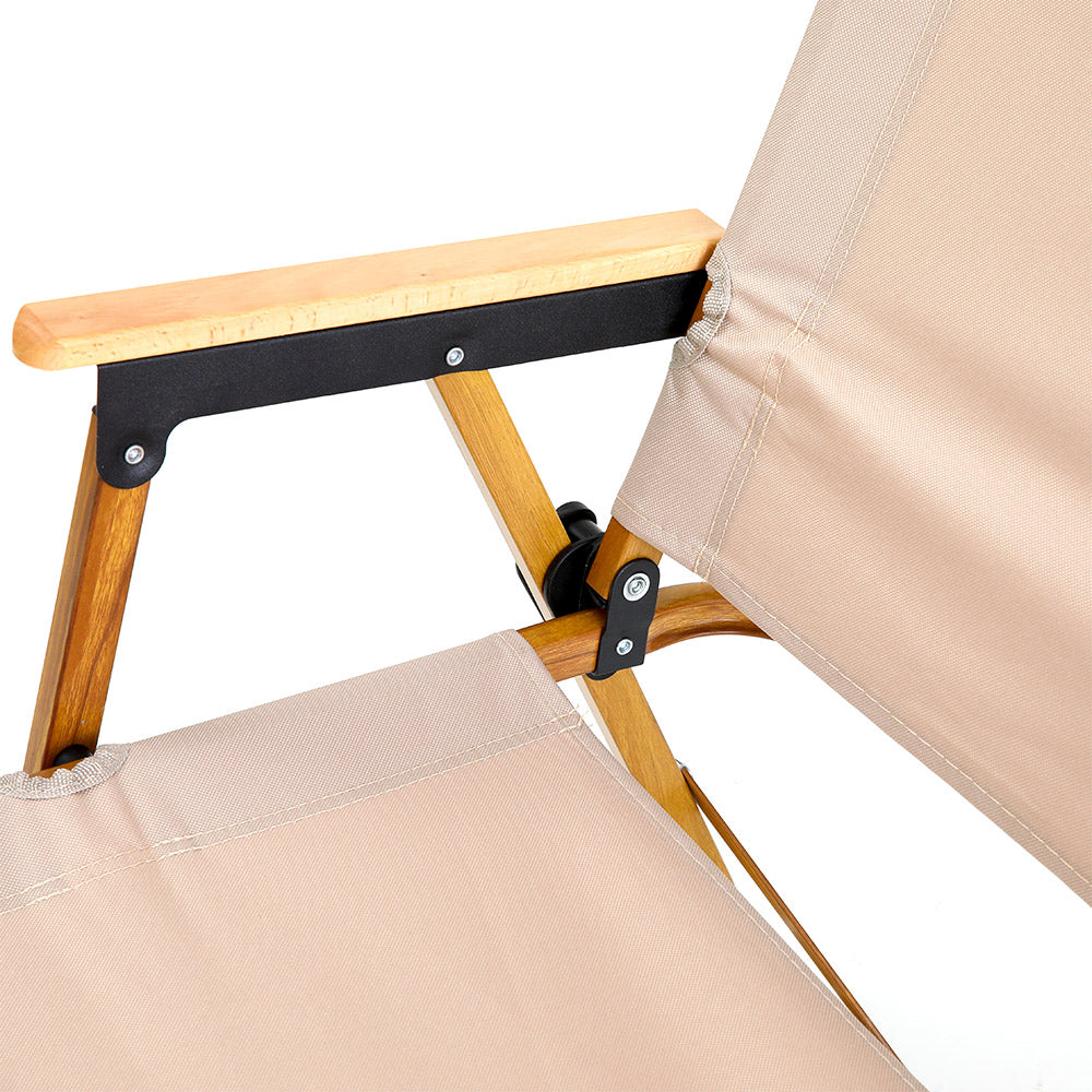 ArteLibre Καρέκλα Παραλίας Υφασμάτινη/Μεταλλική Μπεζ/Φυσική 14660031
