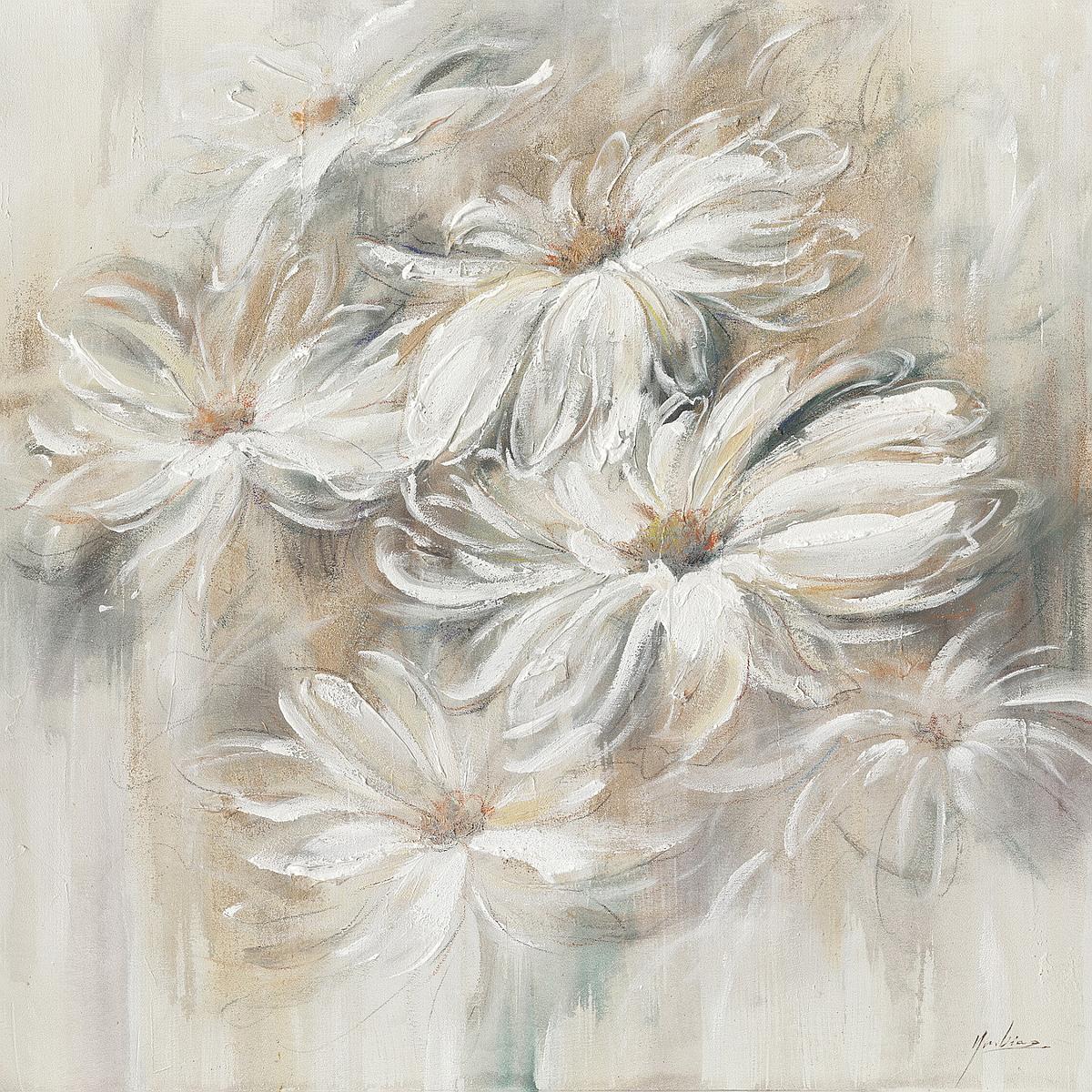 ArteLibre Πίνακας 'Λουλούδια' Καμβάς Μπεζ/Γκρι 14670035