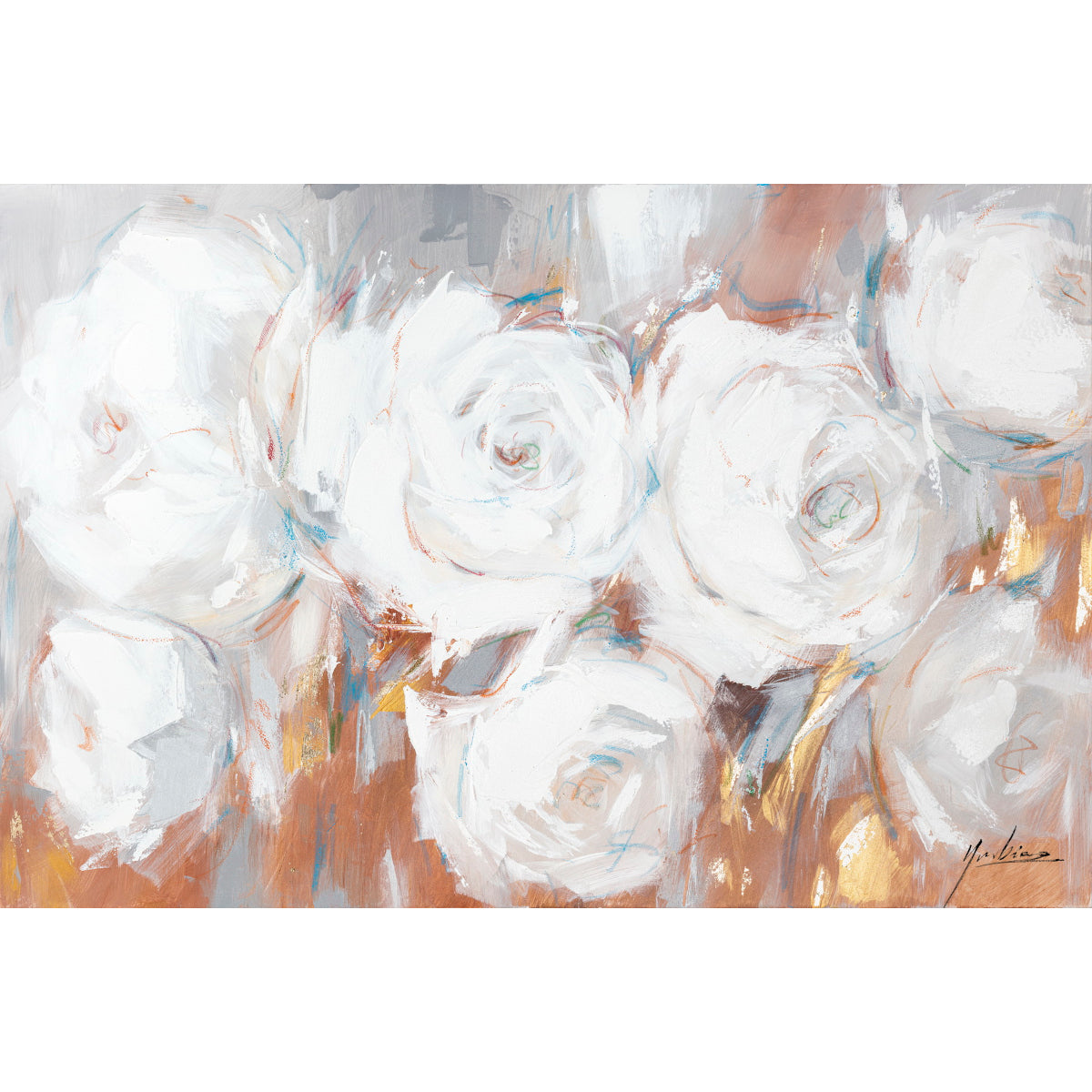 ArteLibre Πίνακας 'Λουλούδια' Καμβάς Πολύχρωμος 14670053