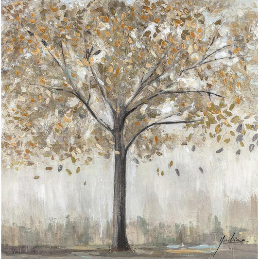 ArteLibre Πίνακας 'Δέντρο' Καμβάς Γκρι/Χρυσός 14670063