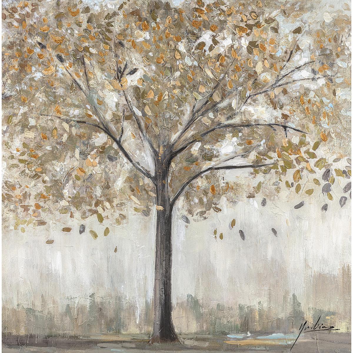 ArteLibre Πίνακας 'Δέντρο' Καμβάς Γκρι/Χρυσός 14670063