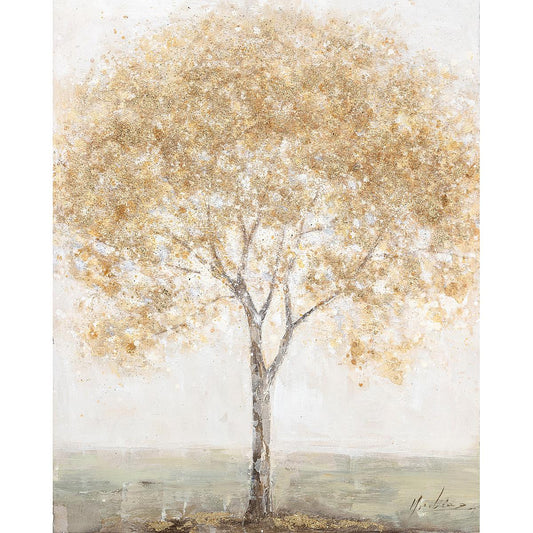 ArteLibre Πίνακας 'Δέντρο' Καμβάς Γκρι/Χρυσός 14670067