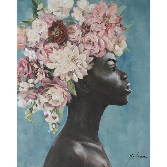 ArteLibre Πίνακας 'Γυναίκα με Λουλούδια' Καμβάς Πολύχρωμος 14670076