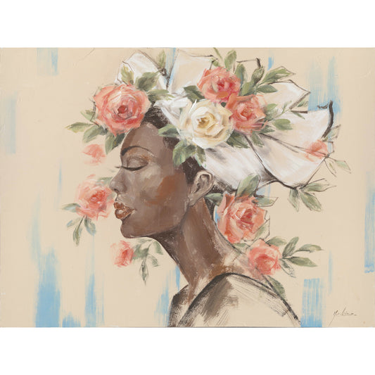 ArteLibre Πίνακας 'Γυναίκα με Λουλούδια' Καμβάς Πολύχρωμος 14670080