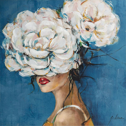 ArteLibre Πίνακας 'Γυναίκα με Λουλούδια' Καμβάς Πολύχρωμος 14670085