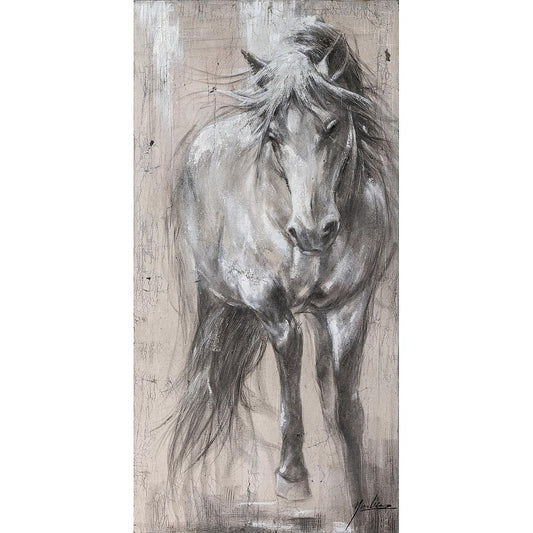 ArteLibre Πίνακας 'Άλογο' Καμβάς Γκρι/Μπεζ 14670091