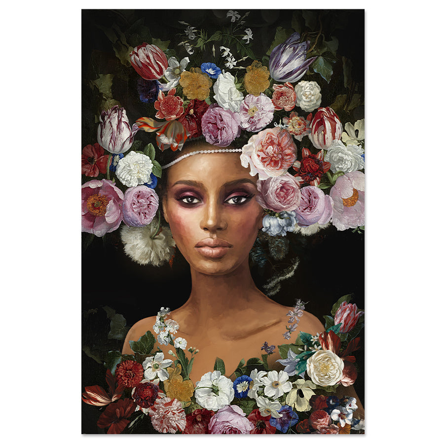 ArteLibre Πίνακας 'Γυναίκα με Λουλούδια' Καμβάς Πολύχρωμος 14690023