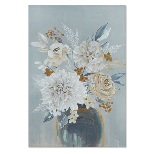 ArteLibre Πίνακας 'Βάζο με Λουλούδια' Καμβάς Γαλάζιος/Λευκός 14690064