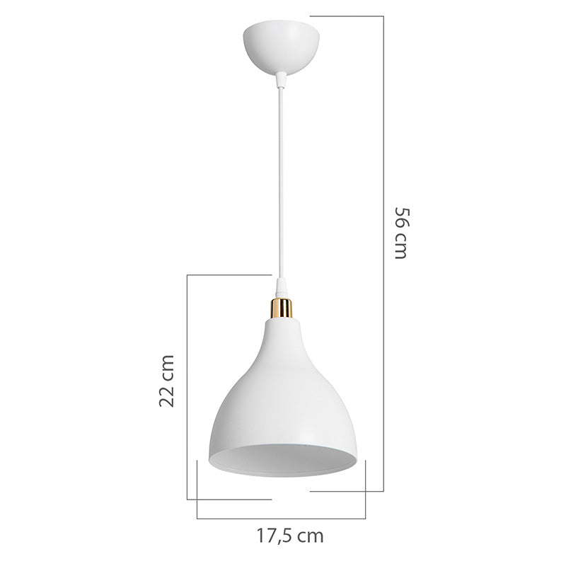 Φωτιστικό Οροφής Μονόφωτο Lofty Ε27 Λευκό Φ18x56