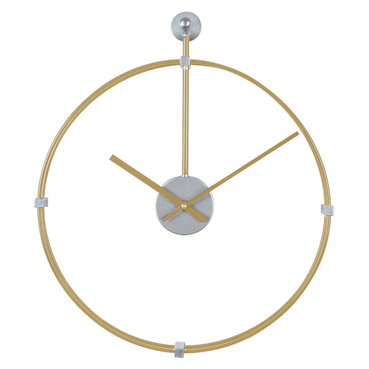 ArteLibre Ρολόι Τοίχου Μεταλλικό Χρυσό/Ασημί 14700014