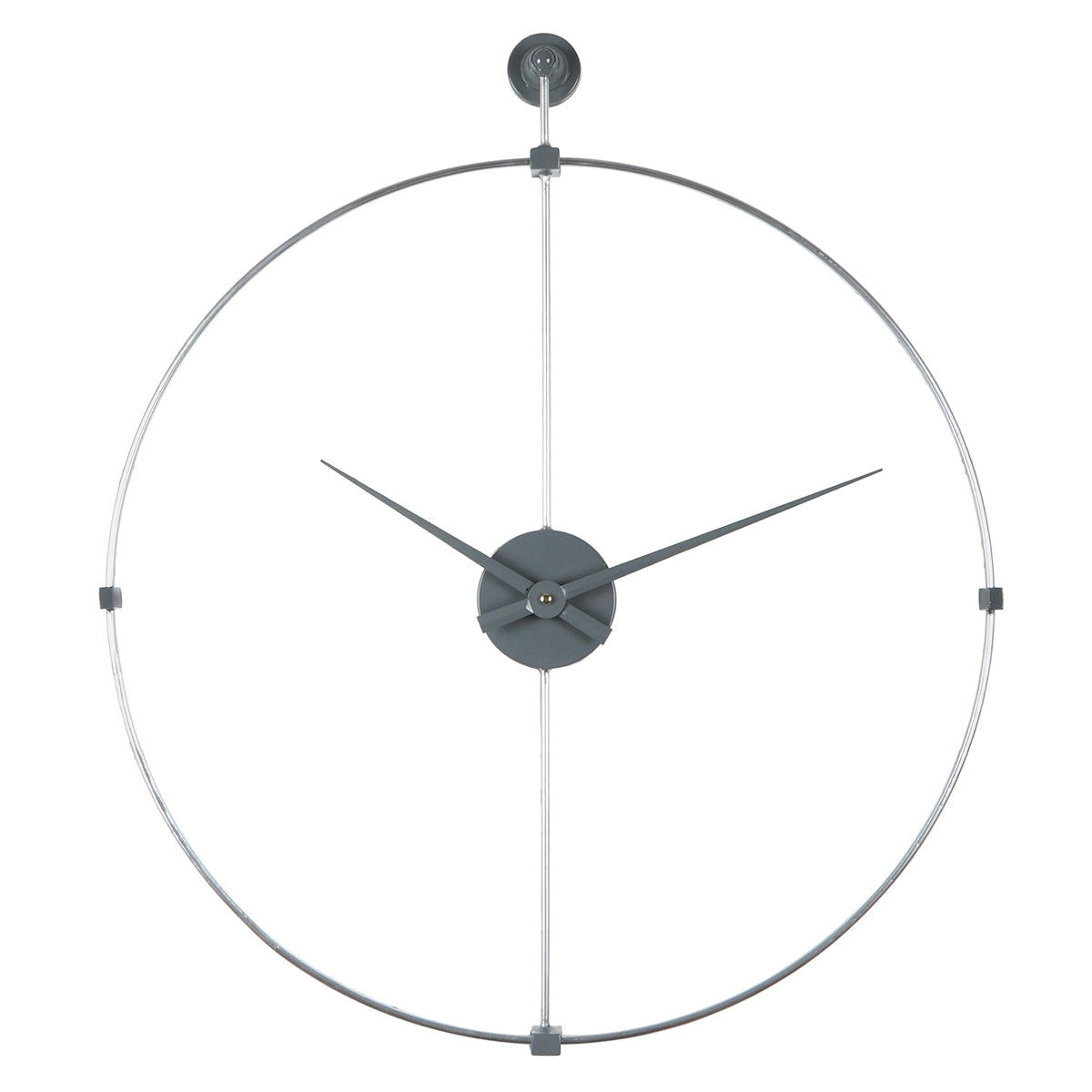 ArteLibre Ρολόι Τοίχου Μεταλλικό Ασημί 14700017