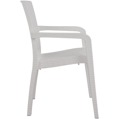 Καρέκλα Κήπου Λευκό Rattan 58x55x87