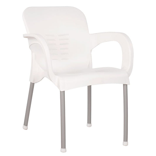 Καρέκλα Κήπου Λευκό PP 60x50x80