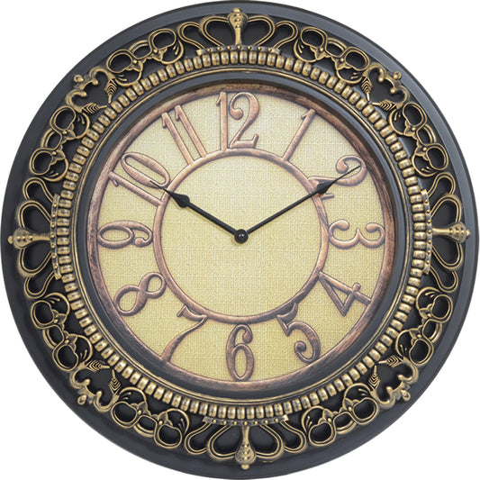 Ρολόι Τοίχου Χρυσό Πλαστικό Φ45.5εκ