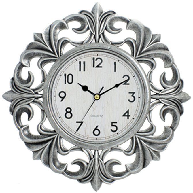 ArteLibre Ρολόι Τοίχου Πλαστικό Ασημί 14740039