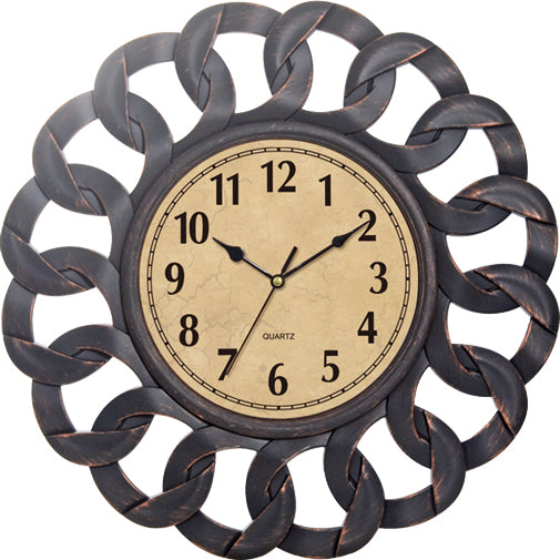 Ρολόι Τοίχου Μαύρο Πλαστικό Φ40.6cm