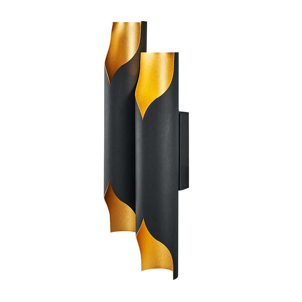 Φωτιστικό Τοίχου OCLOYA Πολύφωτο Μαύρο/Χρυσό Μέταλλο/Αλουμίνιο 16x46x11cm