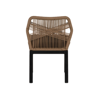 ArteLibre Καρέκλα Κήπου Ρατάν/Αλουμινένια Φυσική/Μαύρη 14840045