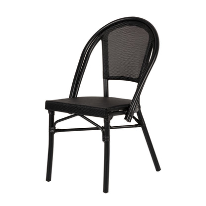 ArteLibre Καρέκλα Κήπου Αλουμινένια/Υφασμάτινη Μαύρη 14840055