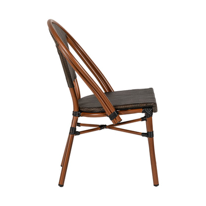 ArteLibre Καρέκλα Κήπου Αλουμινένια/Υφασμάτινη Καφέ/Μαύρη 14840056