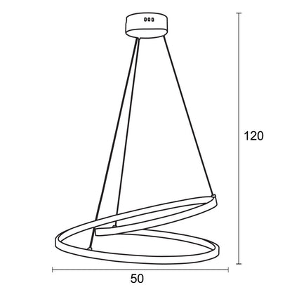 Φωτιστικό Οροφής LED Αλουμινένιο/Plexiglass Λευκό 50x50x120