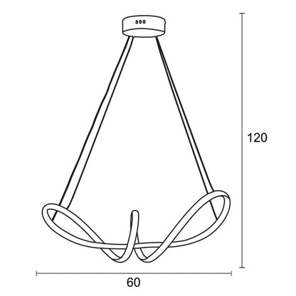 Φωτιστικό Οροφής LED Αλουμινένιο/Plexiglass Λευκό 60x15x120