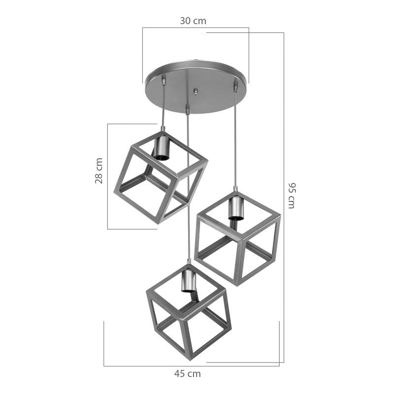 Φωτιστικό Οροφής Τρίφωτο Deepora Ε27 Λευκό 30x80x80