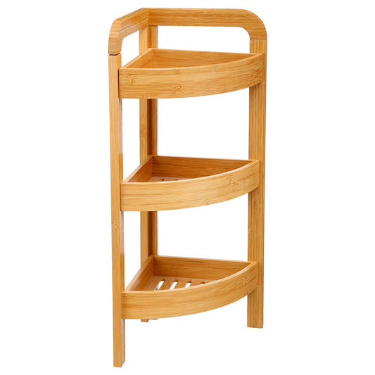 Ραφιέρα Επιδαπέδια 3όροφη Jabez Bamboo Φυσικό 23x23x61