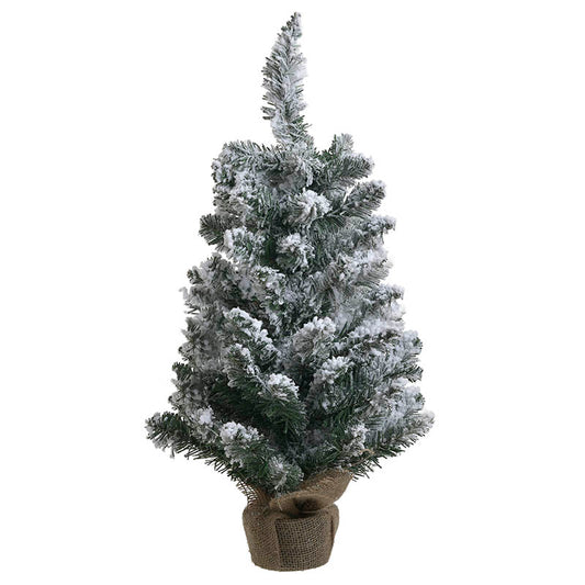 inart Χριστουγεννιάτικο Δεντράκι Πλαστικό Πράσινο/Λευκό 2-85-566-0071