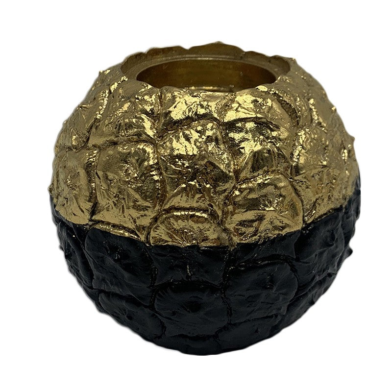 Karvounis Κηροπήγιο Πολυρεσίνης Χρυσό/Μαύρο 22186-GBLACK