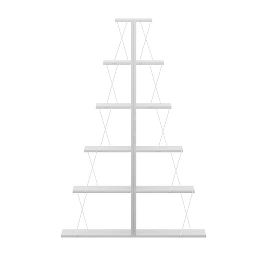 Ραφιέρα Ξύλινη/Μεταλλική Λευκή 130x22x146
