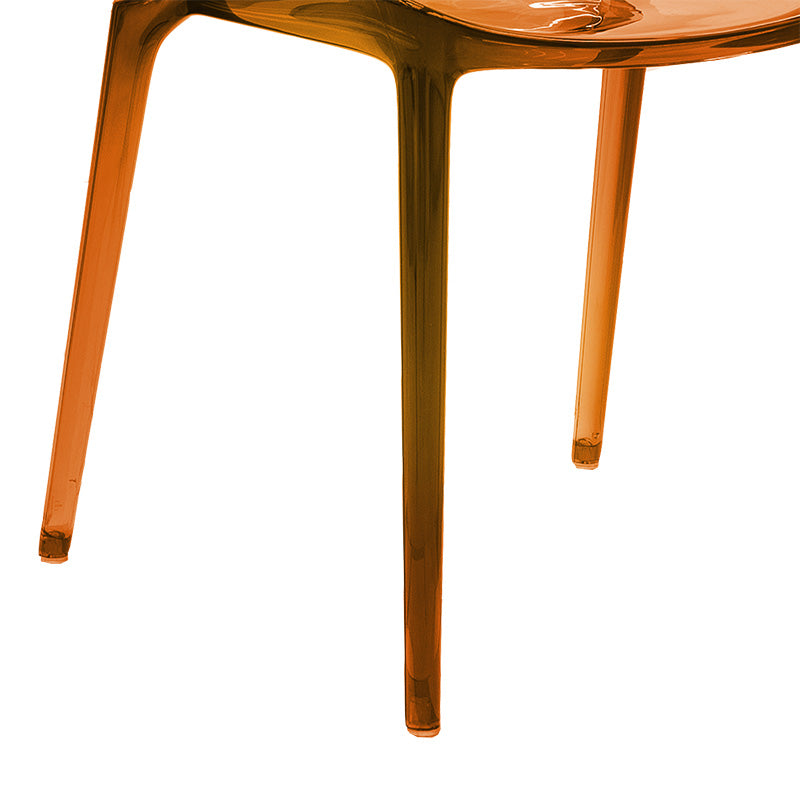 pakoworld Καρέκλα Plexiglass Καφέ 231-000002