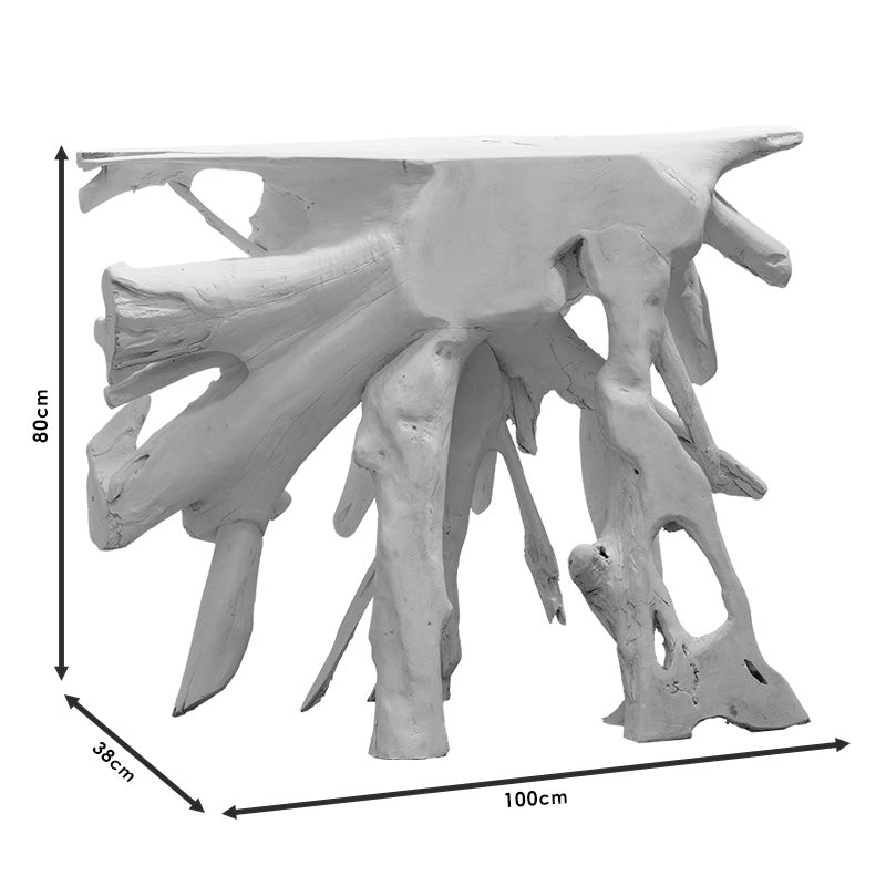 Κονσόλα Ξύλινη Λευκή 100x38x80