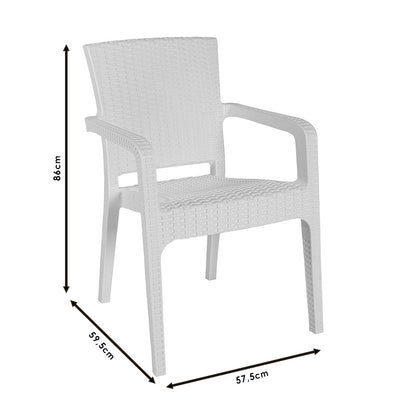 Πολυθρόνα Κήπου Πλαστική Μόκα 58x60x86